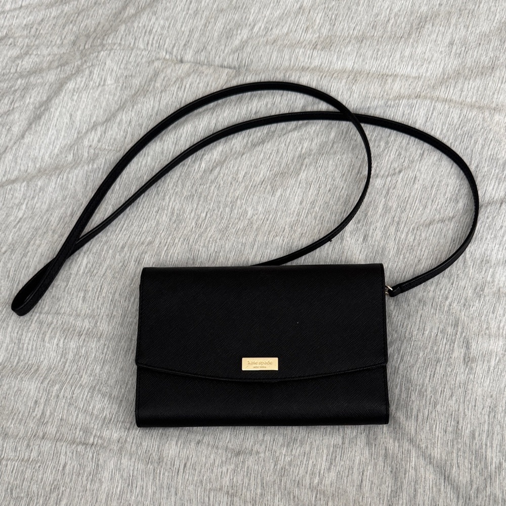 Kate Spade Black crossbody wallet